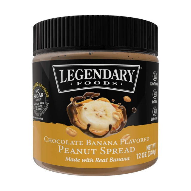 LEGENDARY FOODS: Chocolate Banana Flavored Peanut Spread, 12 oz - #tag1# - #tag2#