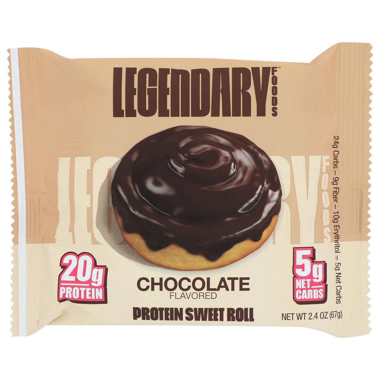 LEGENDARY FOODS: Protein Sweet Rolls Choc, 2.4 oz - #tag1# - #tag2#