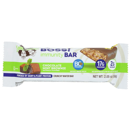 LENNY & LARRYS: The Boss Immunity Bar Chocolate Mint Brownie, 2.05 oz - #tag1# - #tag2#
