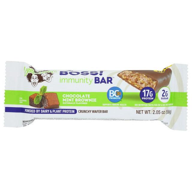 LENNY & LARRYS: The Boss Immunity Bar Chocolate Mint Brownie, 2.05 oz - #tag1# - #tag2#