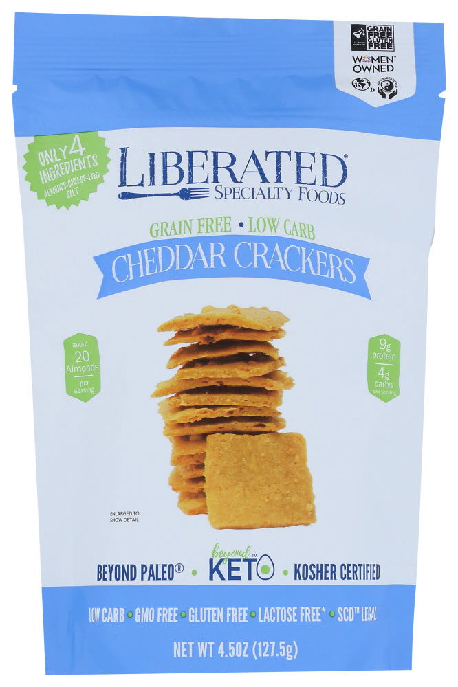 LIBERATED: Crackers Cheddar, 4.5 oz - #tag1# - #tag2#