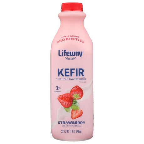 LIFEWAY: Kefir Lowfat Cultured Milk Strawberry Smoothie, 32 oz - #tag1# - #tag2#