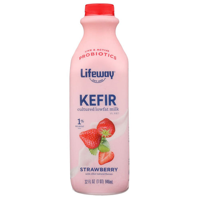 LIFEWAY: Kefir Lowfat Cultured Milk Strawberry Smoothie, 32 oz - #tag1# - #tag2#