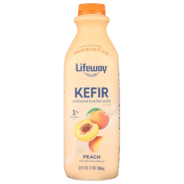 LIFEWAY: Kefir Peach Cultured Lowfat Milk Smoothie, 32 oz - #tag1# - #tag2#