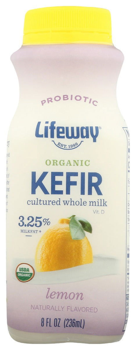 LIFEWAY: Kefir Whole Milk Organic Lemon, 8 oz - #tag1# - #tag2#