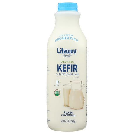 LIFEWAY: Organic Kefir Plain Cultured Lowfat Milk Smoothie, 32 oz - #tag1# - #tag2#