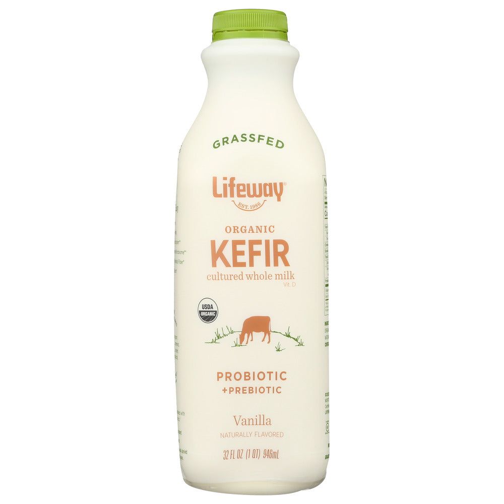 LIFEWAY: Organic Vanilla Whole Milk Grassfed Kefir, 32 oz - #tag1# - #tag2#
