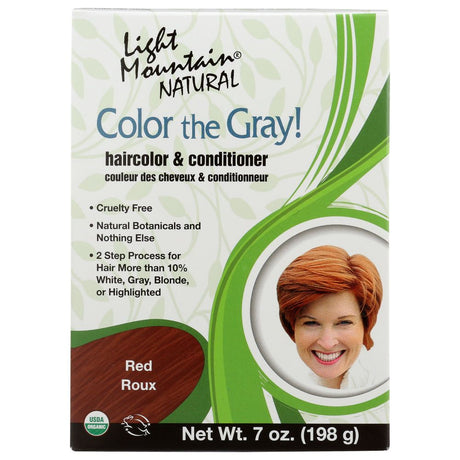 LIGHT MOUNTAIN: Hair Color the Gray Red, 7 oz - #tag1# - #tag2#