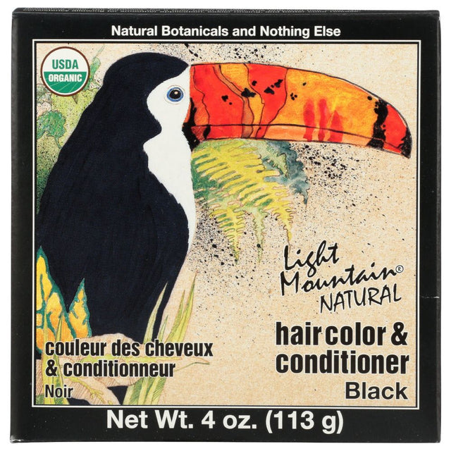 LIGHT MOUNTAIN: Natural Hair Color & Conditioner Black, 4 oz - #tag1# - #tag2#