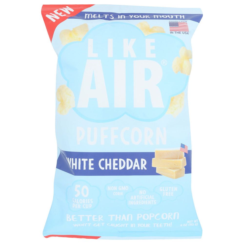 LIKE AIR: White Cheddar Baked Puffcorn, 4 oz - #tag1# - #tag2#
