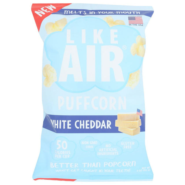 LIKE AIR: White Cheddar Baked Puffcorn, 4 oz - #tag1# - #tag2#