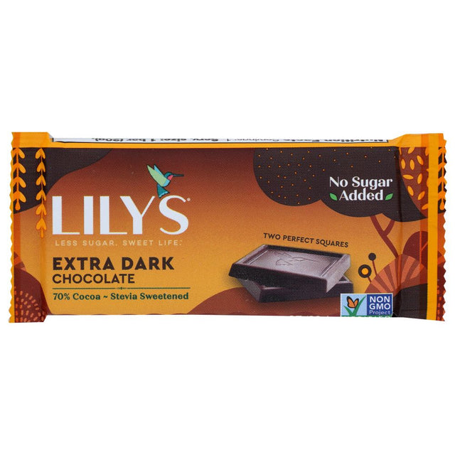 LILYS SWEETS: Extra Dark Chocolate Bar, 0.7 OZ - #tag1# - #tag2#