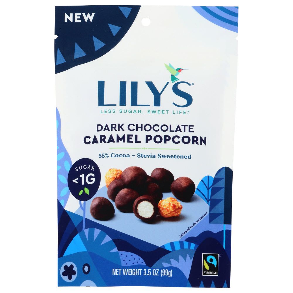 LILYS SWEETS: Popcorn Dark Chocolate Caramel, 3.5 OZ - #tag1# - #tag2#