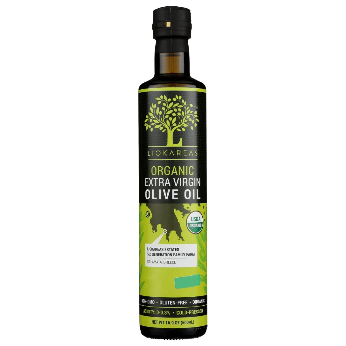 LIOKAREAS: Organic Greek Extra Virgin Olive Oil, 500 ml - #tag1# - #tag2#