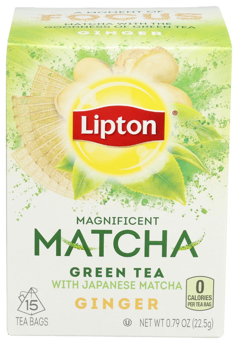 LIPTON: Matcha Green Tea Ginger, 15 pc - #tag1# - #tag2#