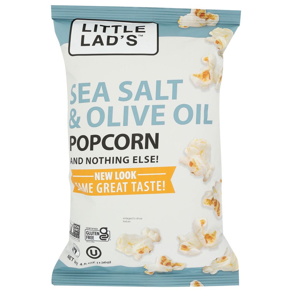 LITTLE LADS: Sea Salt And Olive Oil Popcorn, 4.8 oz - #tag1# - #tag2#