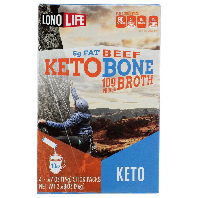 LONOLIFE: Keto Beef Broth 4 Sticks Packs, 2.68 oz - #tag1# - #tag2#