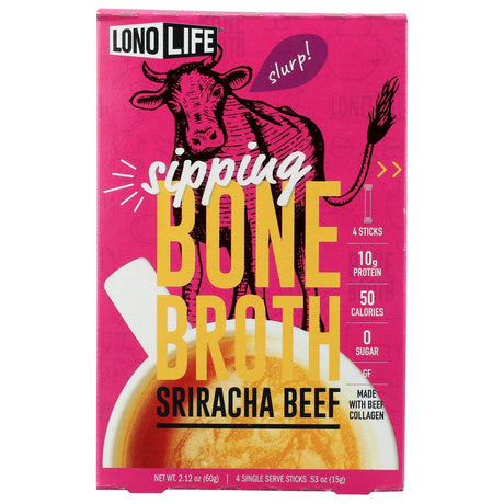 LONOLIFE: Sriracha Beef Bone Broth, 4 pk - #tag1# - #tag2#