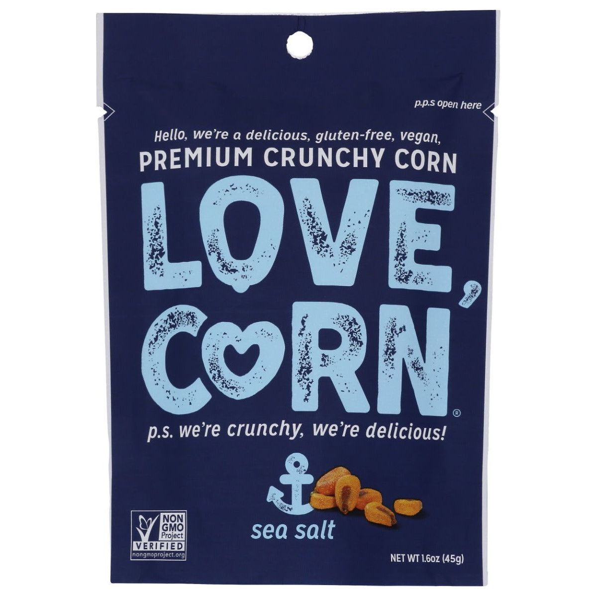 LOVE CORN: Sea Salt, 1.6 oz - Sunshine Co Op. - #tag1# - #tag2# - #tag3# - #tag4#