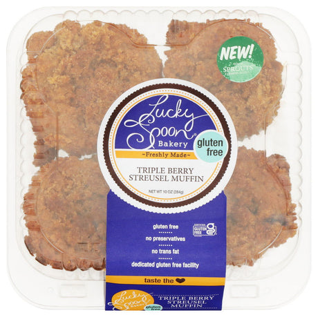 LUCKY SPOON: Muffin Triple Berry Streusel, 10 oz - #tag1# - #tag2#