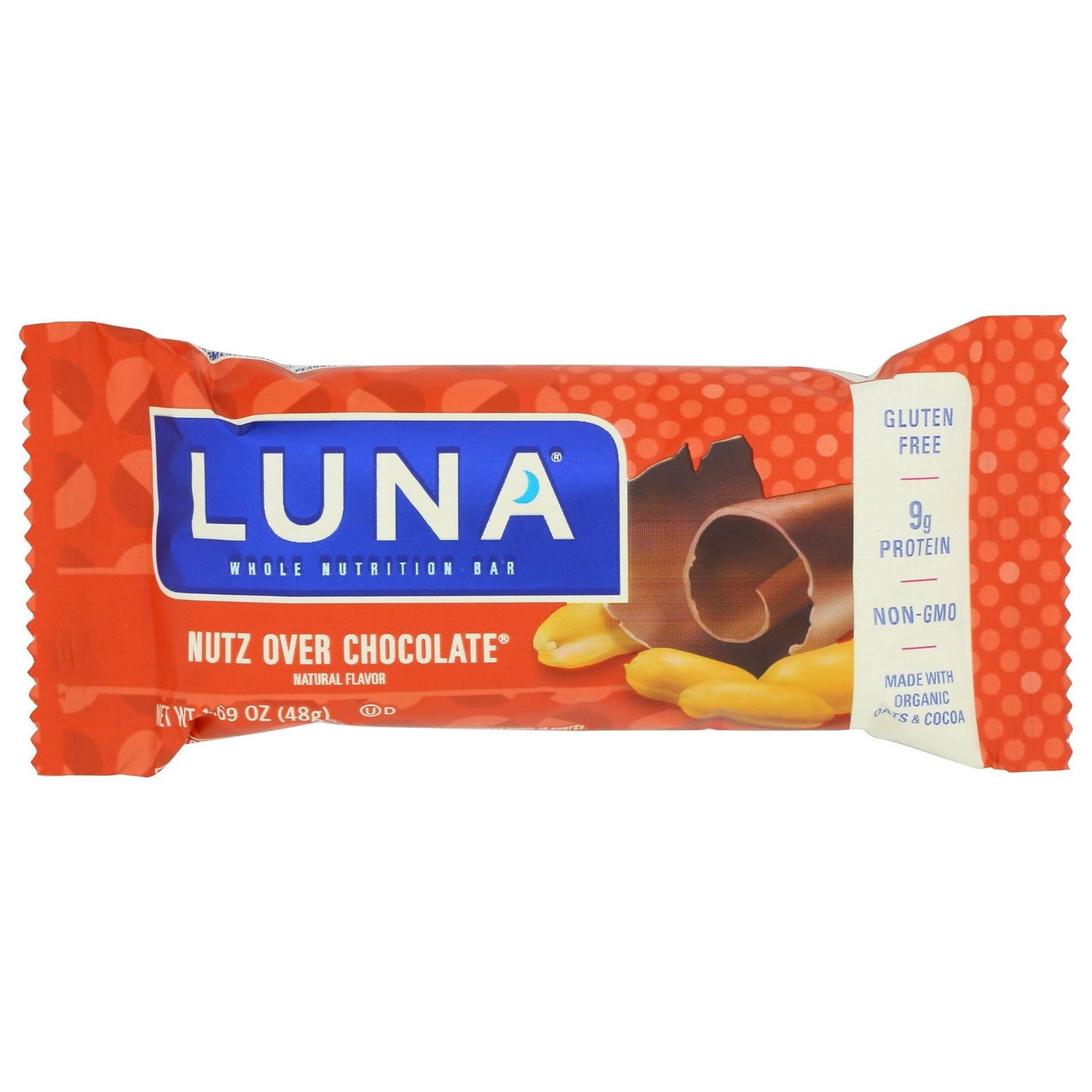 LUNA: Nutz Over Chocolate Flavor Bar, 1.7 oz - #tag1# - #tag2#