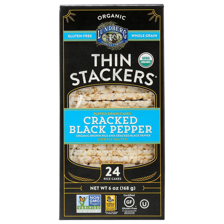 LUNDBERG: Cracked Black Pepper Thin Stacker, 6 oz - #tag1# - #tag2#
