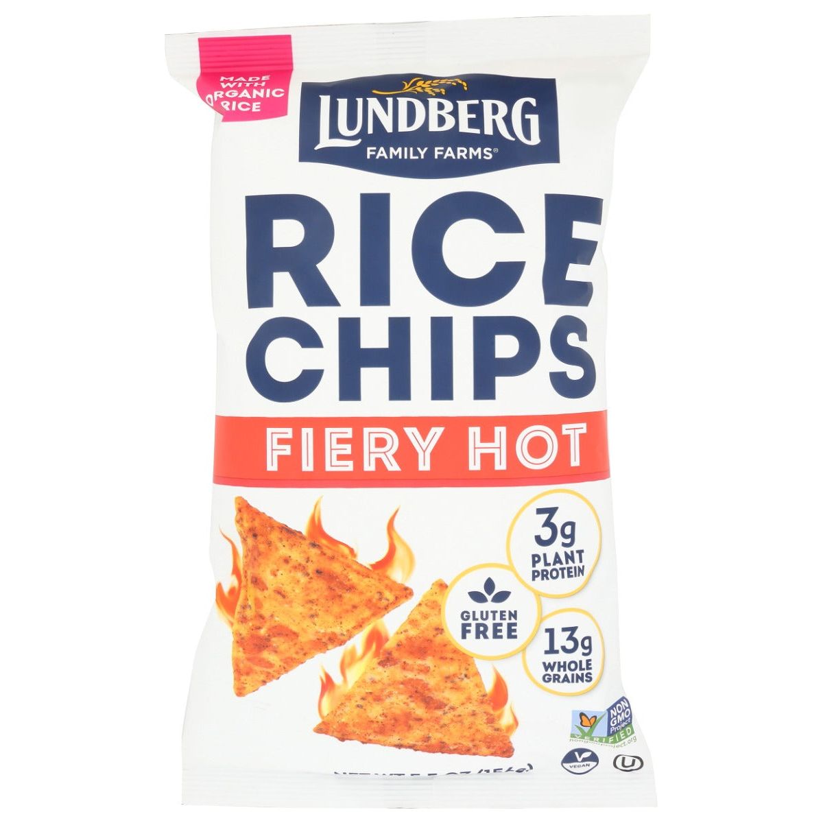 LUNDBERG: Fiery Hot Rice Chips, 5.5 oz - #tag1# - #tag2#