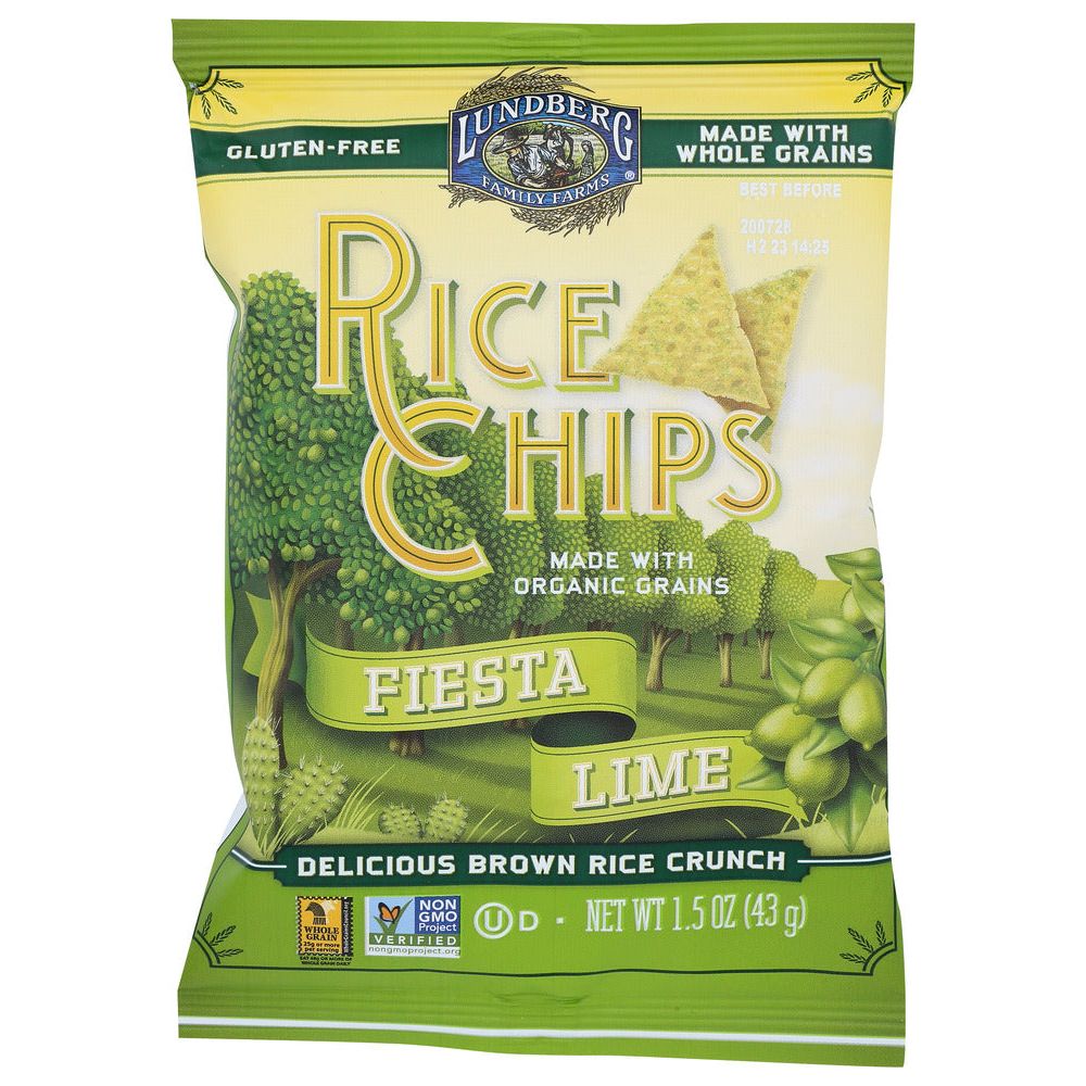 LUNDBERG: Fiesta Lime Rice Chips, 1.5 oz - #tag1# - #tag2#