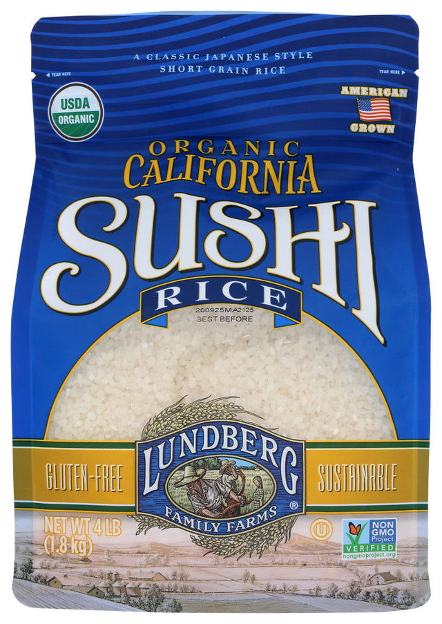 LUNDBERG: Organic California Sushi Rice, 4 lb - #tag1# - #tag2#