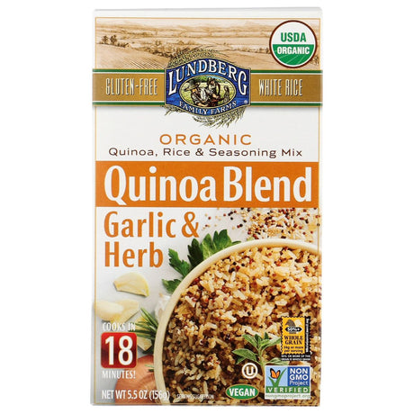 LUNDBERG: Quinoa Wht Rce Glc Hrb En, 5.5 oz - #tag1# - #tag2#