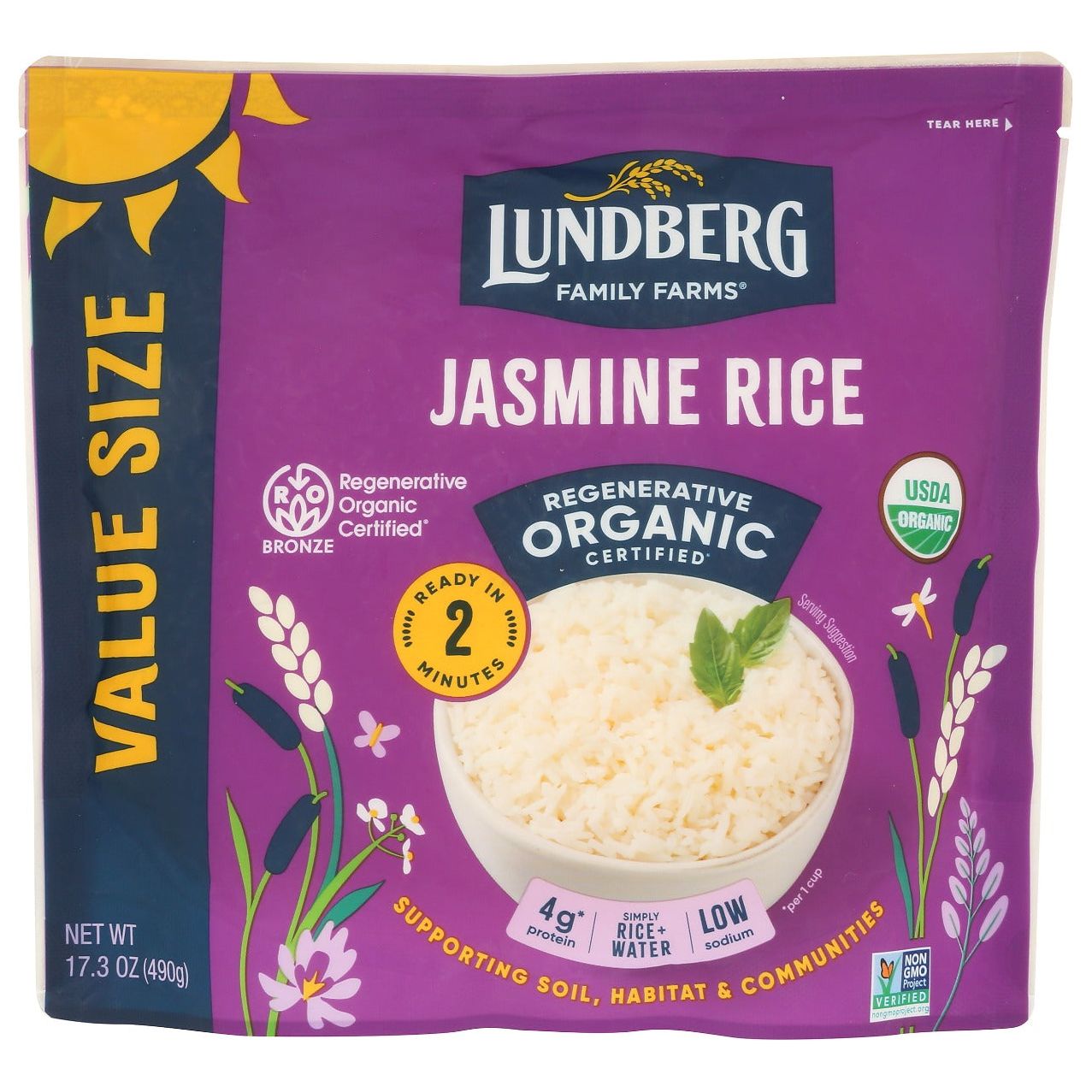 LUNDBERG: Regenerative Organic Certified 2 Minute Jasmine Rice, 17.3 oz - #tag1# - #tag2#