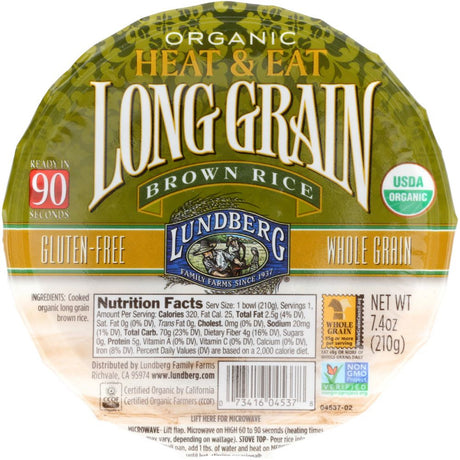 LUNDBERG: Rice Bowl Rte Lng Grn Brwn, 7.4 oz - #tag1# - #tag2#
