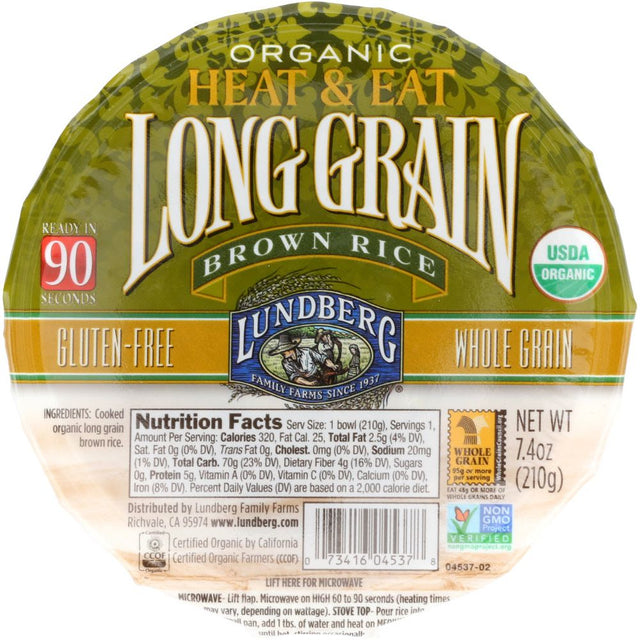 LUNDBERG: Rice Bowl Rte Lng Grn Brwn, 7.4 oz - #tag1# - #tag2#