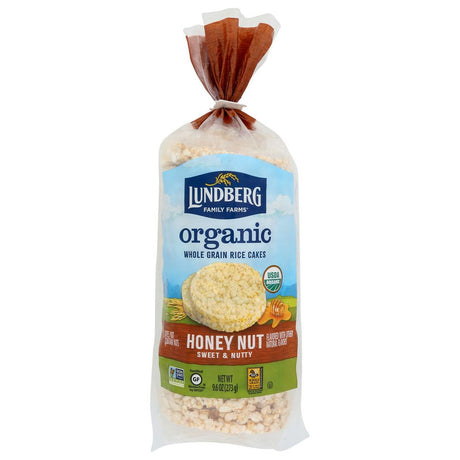 LUNDBERG: Rice Cake Honey Nut Org, 9.6 oz - #tag1# - #tag2#