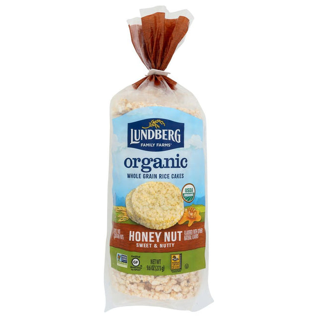 LUNDBERG: Rice Cake Honey Nut Org, 9.6 oz - #tag1# - #tag2#