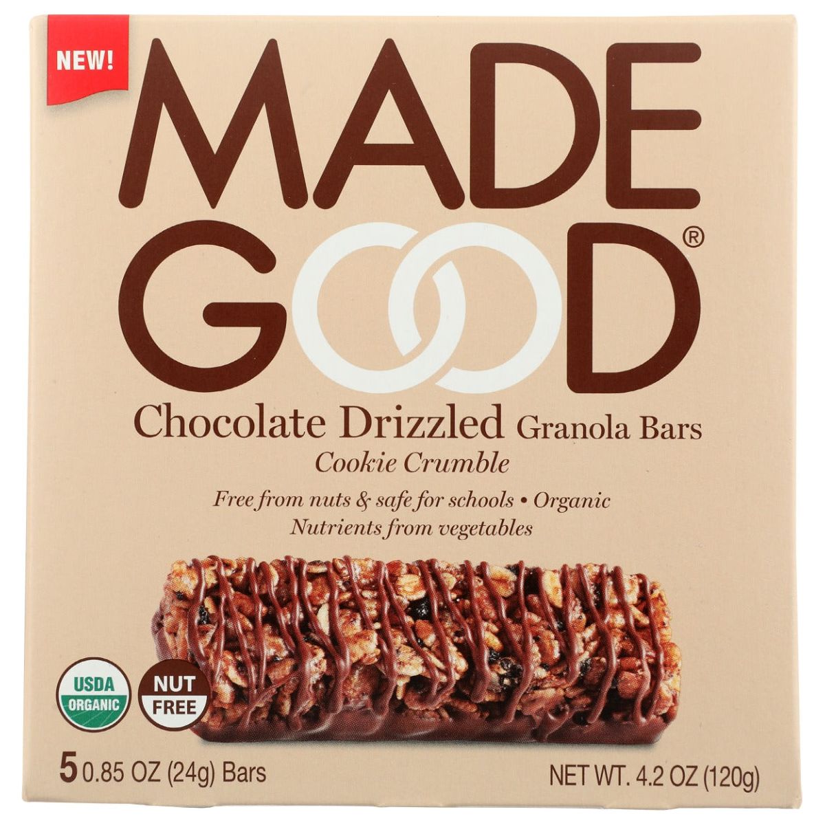 MADEGOOD: Cookie Crumble Drizzled Granola Bars, 4.2 oz - #tag1# - #tag2#