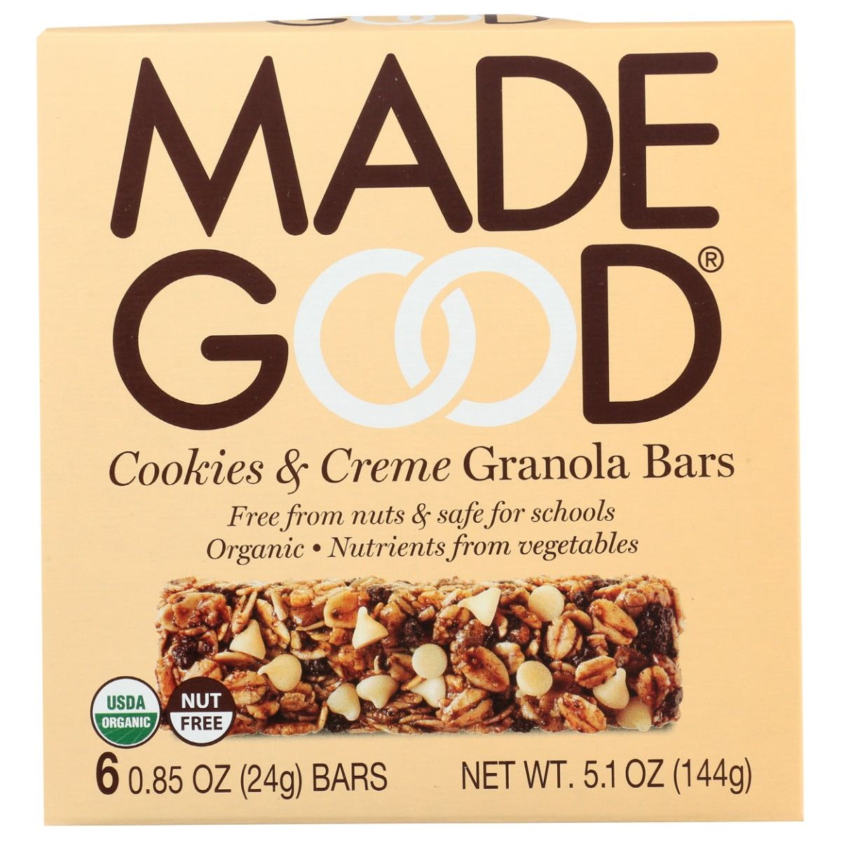 MADEGOOD: Cookies And Creme Granola Bars, 5.1 oz - #tag1# - #tag2#