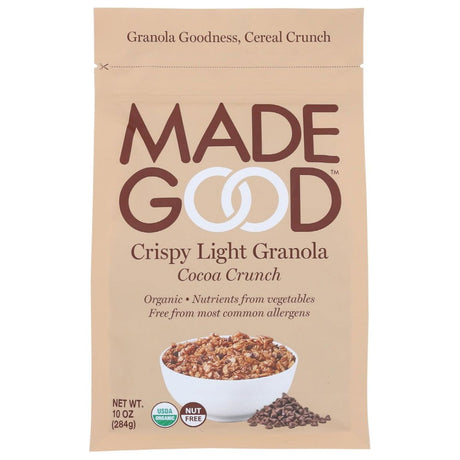 MADEGOOD: Crispy Light Granola Cocoa Crunch, 10 oz - Sunshine Co Op. - #tag1# - #tag2# - #tag3# - #tag4#