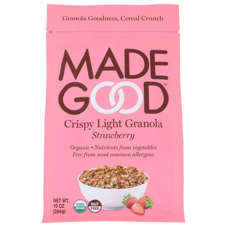 MADEGOOD: Strawberry Crispy Light Granola, 10 oz - #tag1# - #tag2#