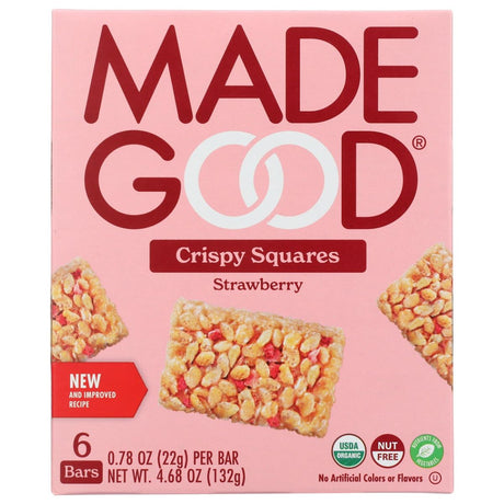 MADEGOOD: Strawberry Crispy Squares, 4.68 oz - #tag1# - #tag2#
