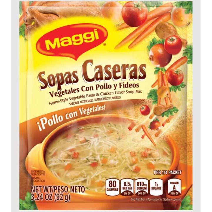 MAGGI: Home Style Vegetable Pasta Chicken Soup, 3.24 oz - #tag1# - #tag2#