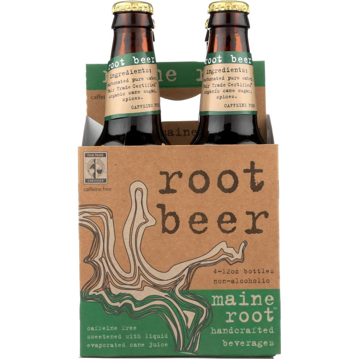 MAINE ROOT: Root Beer Soda 4Pk, 48 fo - Sunshine Co Op. - #tag1# - #tag2# - #tag3# - #tag4#