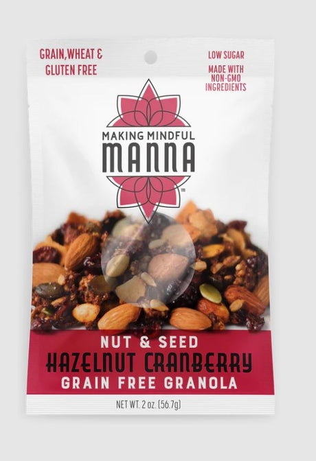 MAKING MINDFUL MANNA: Hazelnut Cranberry Granola, 2 oz - #tag1# - #tag2#