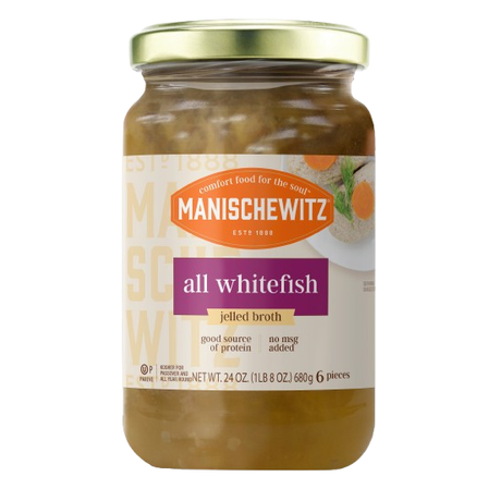 MANISCHEWITZ:  All Whitefish in Jelled Broth, 24 oz - #tag1# - #tag2#