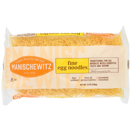 MANISCHEWITZ: Egg Noodles Fine, 12 Oz - #tag1# - #tag2#