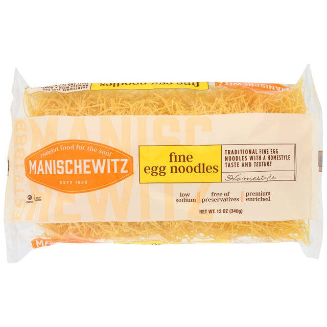 MANISCHEWITZ: Egg Noodles Fine, 12 Oz - #tag1# - #tag2#