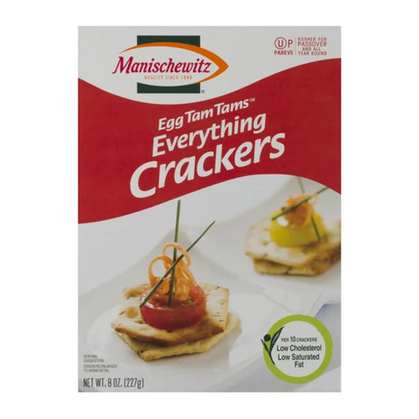 MANISCHEWITZ: Egg Tam Tams Everything Crackers, 8 oz - #tag1# - #tag2#