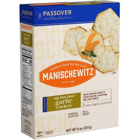 MANISCHEWITZ: Egg Tam Tams Garlic Crackers, 8 oz - #tag1# - #tag2#