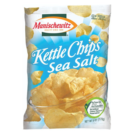 MANISCHEWITZ: Kettle Chips Sea Salt, 6 oz - #tag1# - #tag2#