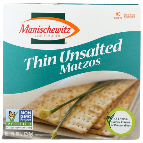 MANISCHEWITZ: Thin Unsalted Matzos, 10 oz - Sunshine Co Op. - #tag1# - #tag2# - #tag3# - #tag4#